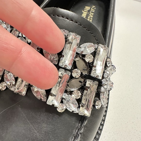 G.H.Bass Whitney Crystal Super Lug Weejuns Loafer Shoes Black Size 5.5M *READ* - Picture 4 of 10